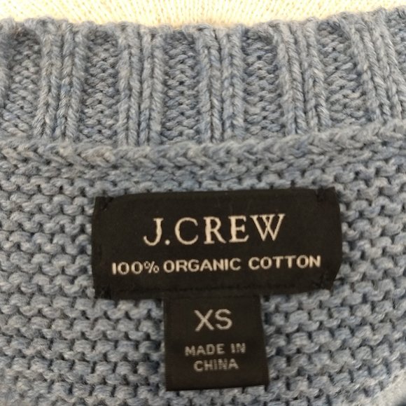 J.Crew Light Blue 100% Organic Cotton Crew Neck - Picture 5 of 6